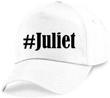 Reifen-Markt Base Cap Hashtag #Juliet Größe Uni Farbe Weiss Druck Schwarz