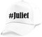 Reifen-Markt Base Cap Hashtag #Juliet Größe Uni Farbe Weiss Druck Schwarz