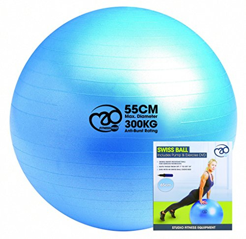 Fitness-Mad Swiss Ball with Pump & Online Guide