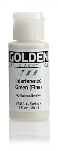 Pro-Art Golden Fluid Acrylic Paint 1 oz-Interference Green Fine