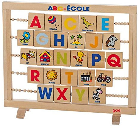 Goki - 58606 – B als Ballon/F als Blume – Schule ABC – Kinder Lernen zu lesen