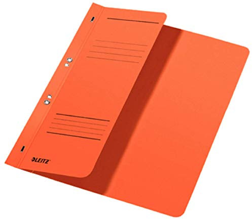 Esselte Leitz Ösenhefter, 1/2 Vorderdeckel, A4, kfm. Heftung, Manilakarton, orange (1 Stück)