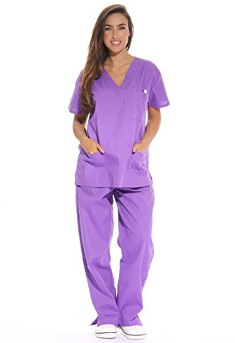 Just Love Women's 6 Pocket Scrub Sets Medical Scrubs Shirt (pack of 2)