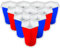 PartyPongTables.com- Ensemble Original Gobelets hexagonaux réutilisables en Plastique pour bière Pong, HEXCUP, Bleu/Blanc, 25 Piece Set