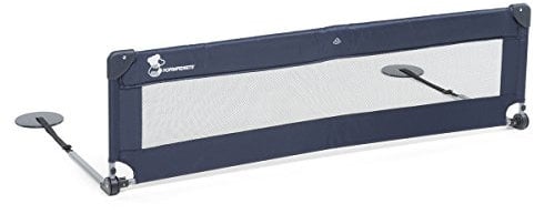 Foppapedretti Sponda da Letto Hoplà 150 cm, per bambini da 18 mesi a 5 anni, Fissaggio sotto materasso, Pieghevole e Trasportabile, Borsa da trasporto inclusa, Sicura e Protettiva, Blu