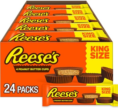 24 x Reeses Peanut Butter 4 Cups - King Size, 79g Erdnussbutter