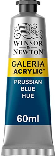 Winsor & Newton 2120541 Galeria Acrylfarbe, hohe Pigmentierung, lichtecht, buttrige Konsistenz, 60 ml Tube - Preussischblau