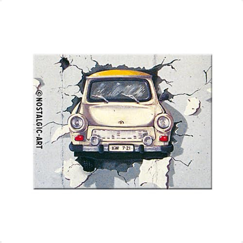 Nostalgic-Art Retro Kühlschrank-Magnet, 6 x 8 cm, Trabant Wall – Souvenir & Geschenk-Idee, aus Metall, Vintage Design