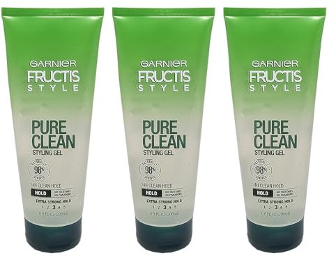 Garnier Fructis Style Pure Clean Styling Gel, 6.80-Fluid Ounce (Pack of 3)