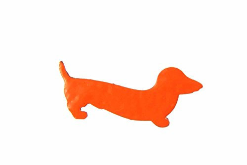 Miniblings Emaille Dackel Brosche Dackelbrosche Hund Dachshund emailliert orange - Handmade Modeschmuck I Anstecknadel Button Pins