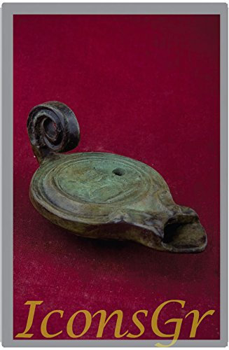 Antike griechische Bronze Museum Statue Replica von Öl Lampe (1683)