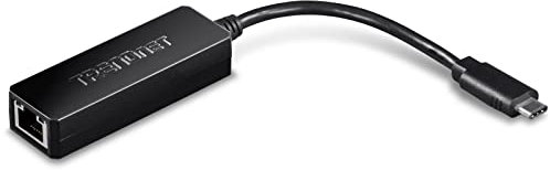 TRENDnet, TUC-ETG, Adaptateur réseau Filaire USB Type-C vers Gigabit Ethernet LAN, Compatible Windows et Mac, Nintendo Switch, Adaptateur USB-C vers Gigabit Ethernet, Noir
