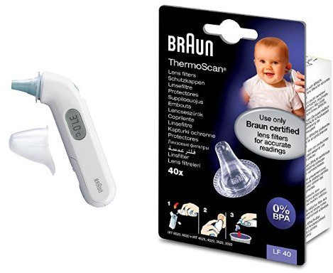 Braun ThermoScan 3 Infrared Ear Thermometer with Lens Filters Bundle