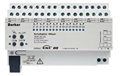 Berker Schalt-/Jalousieaktor 75310002 16-/8fach 16A Schließer, Hand, KNX lichtgrau