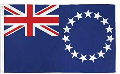 AZ FLAG - Flagge Cook Island - 150x90 cm - Insel Cook Fahne 100% Polyester mit Messing-Ösen - 110g
