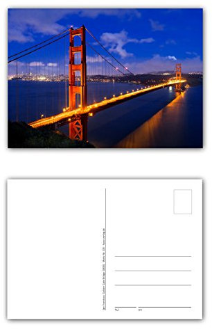 12 Stück Postkarten Golden Gate Bridge, San Fransisco - Kalifornien Format: DIN A6 / 105 x 148 mm (PKT-105)