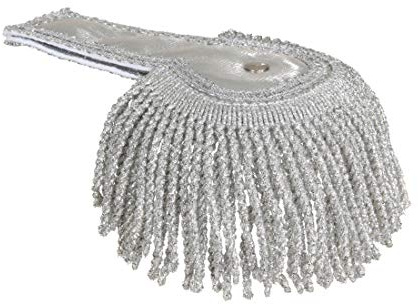 NET TOYS Edle Epauletten Uniform Schulterklappen Silber Fransen Schulterstücke Kapitän Schulterstücken Offizier Schulter Rangabzeichen Militär Kostüm Schmuck Karnevalskostüme Accessoires