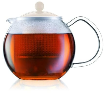 Bodum Assam Tea Press with Glass Handle and Coloured Plastic Lid, 0.5 L (17 oz) - Black