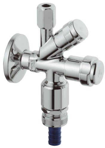 GROHE WAS Kombi-Eckventil verchromt 1/2 Zoll mit Rohrbelüfter 41082000