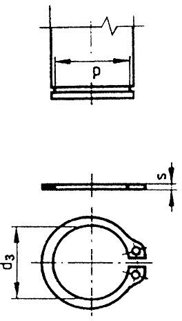 TOOLCRAFT 9 D471 194748 Sicherungsring Ø innen: 8,4 mm DIN 471 Federstahl, 100 Stück