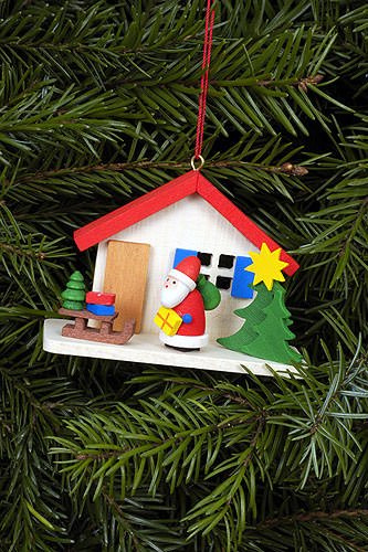 Christian Ulbricht Ornament - Weihnachtsmann am Haus 5cm