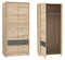 Furniture24 Kleiderschrank YOOP YPS82 Schrank Drehtürenschrank 2 Türiger Jugendzimmerschrank