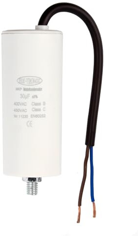 Kondensator Anlaufkondensator Motorkondensator Arbeitskondensator Kabel 30µF 450V