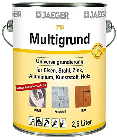 Jaeger Multigrund Universalgrundierung für innen und außen (750 ml, schwarz (RAL 9005))