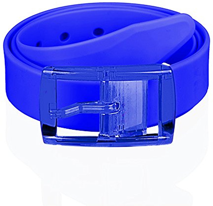 Taffstyle® Unisex Silikon Neon Gürtel kürzbar One Size für Damen / Herren - Blau