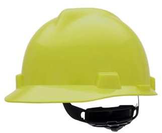 MSA Sicherheit v-gard Schutzkappe mit fas-trac Aufhängung, Standard, Hi-Viz Yellow/Green, 1