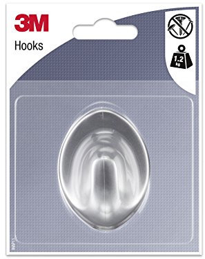3M Mini Ganchos Decorativos, Transparentes, 20 Clips y 24 Tiras Adhesivas - para Colgar Luces y Otros Adornos Sin Dejar Marcas y Sin Taladrar