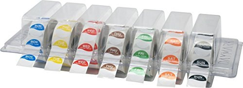 DAYMARK Days of the week labels with dispenser (all 7 days included 1000 labels per roll) Food rotational labeling