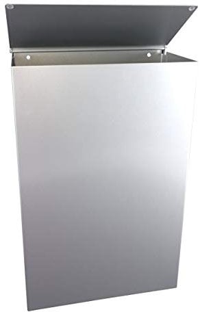 Poubelle murale Stella sans étrier - 10l - gris métal - RAL 9006