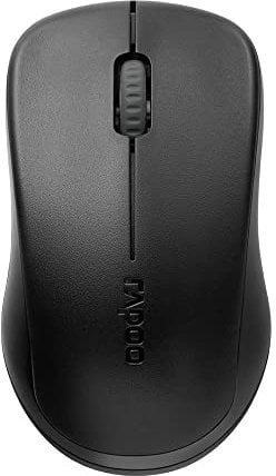 Rapoo 1620 kabellose Maus wireless Mouse 2.4 GHz Computermaus 1000 DPI Sensor 9 Monate Batterielaufzeit ergonomisch für PC & Mac schwarz, Regulär