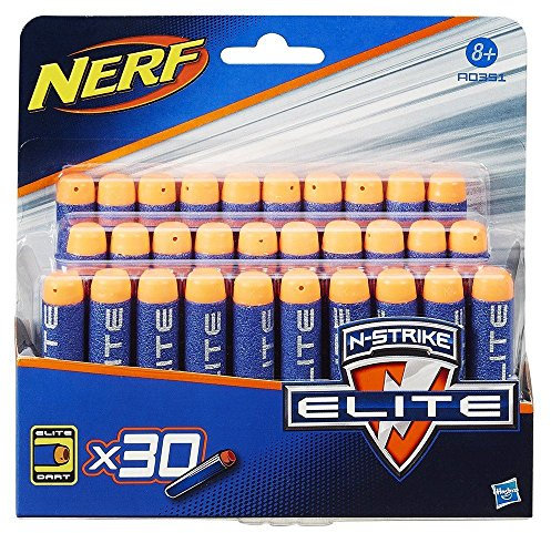 NERF Nerf Elite x30 Refill (Outdoor Games 5010994661052) 30 Darts pro Packung, hochpräzise Darts...