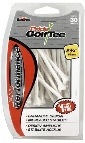 Pride Golf Tee Pride Performance Golf-Tee, 6,4 cm, Weiß, 30 Stück Tees, 2.75
