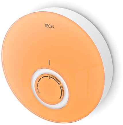 TECEfloor TECE Designthermostat-Blende DT Glas orange, Gehäuse weiß 77400017