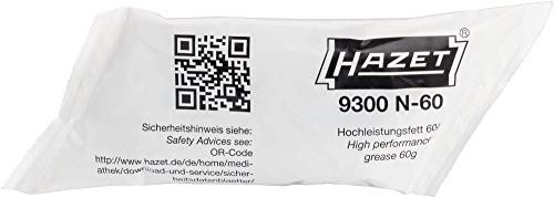 HAZET Hochleistungs-Fett 9300N-60, Fettkissen 60 ml, langanhaltende Hafteigenschaften auch bei extremer Belastung