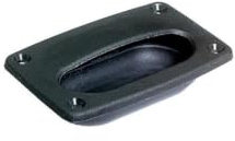 Attwood 2027-7 Flush Hatch Finger Pull, Marine Hatch Hardware, Black Propylene, 3-5/8 x 2-5/16 Inch