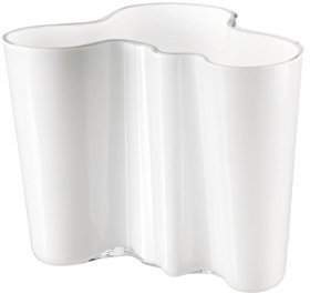 Iittala Aalto Glasvase, 16,5 cm, Weiß