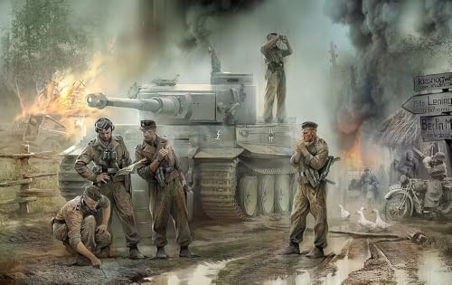 Zvezda 500783614-1:35 WWII Figuren-Set Deutsche Panzer-Besatzung (5), Klein