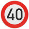 Original Verkehrszeichen 40 KM/H Schild Nr. 274-40 Verkehrsschild Straßenschild Straßenzeichen Geburtstagsschild StVO RAL 42 cm Metall mit Folie-Typ1