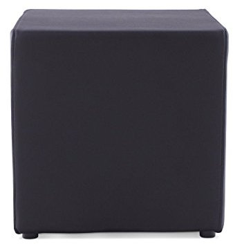 Kokoon Sitzsack Design Rubik Kunstleder, schwarz, 43 X 43