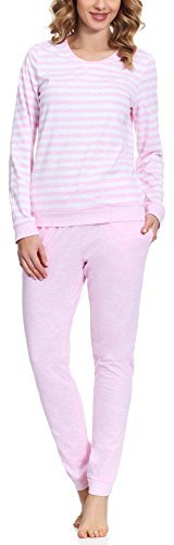 Merry Style Damen Schlafanzug MS10-107 (Rosa, S)