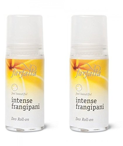 farfalla Intense Frangipani Deo Roll-On 2er-Pack (2x 50ml) (bio, vegan, Naturkosmetik) Deodorant IFx2