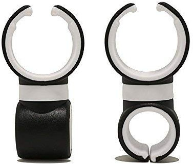 Tomson Multifunktionale KFZ Halterung Wiege Halterung, Auto Air Vent Lenkrad, Fahrrad Lenker Halterung Halter Cradle Ständer für Handy, iPhone, GPS, Taschenlampe (schwarz und weiß)