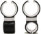 Tomson Multifunktionale KFZ Halterung Wiege Halterung, Auto Air Vent Lenkrad, Fahrrad Lenker Halterung Halter Cradle Ständer für Handy, iPhone, GPS, Taschenlampe (schwarz und weiß)