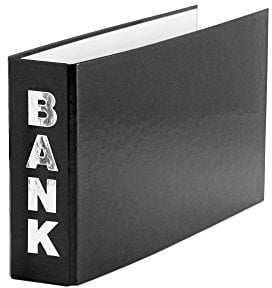 Bankordner / 140x250mm / für Kontoauszüge/Farbe: schwarz