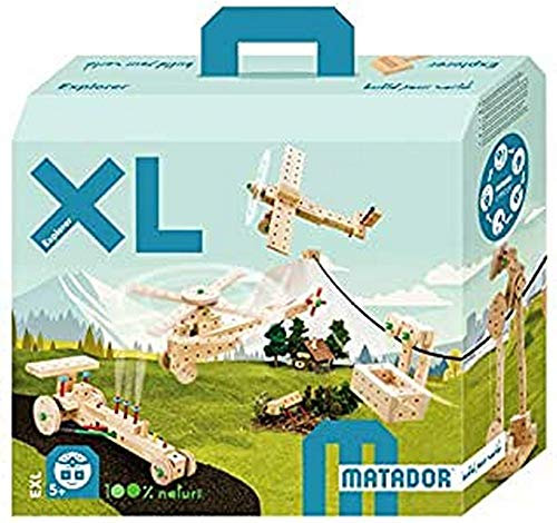 Matador 11151 EXL Produktion in Österreich, PEFC-zertifiziertes Holz Konstruktionsbaukasten, holzfarben, bunt, XL