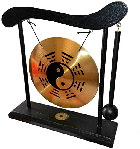 lachineuse - Yin-Yang-Gong - Zen-Dekoration aus Holz und Kupfer - Asiatisches Deko-Objekt für Zuhause, Büro, Wohnzimmer - Geschenkidee Japan Asien - Asiatische Tradition, 20